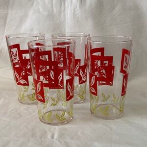 Set of 4 Vintage Federal Glass juice glasses